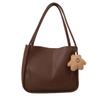Texturizado grande capacidade retro 2023 Inverno nova cor sólida estilo ocidental casual simples moda viajante bolsa de ombro