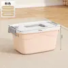 Caja de Almacenamiento con Tapa Organizador de Ropa de Plástico con Tapa Caja de Almacenamiento para Armario Caja para Artículos Varios Organizador de Almacenamiento para Dormitorio Hogar