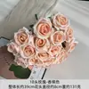 Ramo Artificial con 18 Rosas para Arreglos Florales de Boda, Decoración Floral de Mano, Flores Artificiales para Exportación