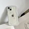Borda Ondulada Maçã 17 Adequado para Capa de Celular 17Promax com Glitter e Lantejoulas Capa Protetora Iphone16E