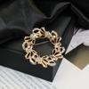 Broche de Liga de Alta Qualidade Simples e Fashionável Temperamento Antibrilho Corsage Acessórios de Vestuário Alfinete de Diamante Removível Transfronteiriço