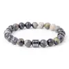 Europa y Estados Unidos transfronterizo más vendido piedra natural piedra volcánica piedra ojo de tigre pulsera de cuentas masculina imán pulsera magnética comercio exterior al por mayor
