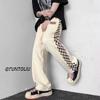 Pantalones Casuales para Hombre Primavera y Otoño Marca de Moda Pantalones Rectos Holgados High Street ins Estilo Coreano Moderno Rufián Guapo Costuras Pantalones de Pierna Ancha