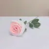 Copo de Vinho Transfronteiriço Acabamento Rosa, Buquê de Fio de Tricô Puramente Feito à Mão, Decoração de Casa, Decoração de Vaso de Flores Artificiais Crocheted
