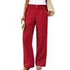 2026 Verano Nuevo Moda Cruzada Europea y Americana Comercio Exterior Casual Rectos Tejidos Pantalones Largos de Mujer Pantalones Casuales Verano