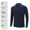 Camisa Polo de Algodão Penteado de Manga Longa Personalizada Corporativa Outono Roupa de Trabalho Uniforme de Funcionário Camiseta com Gola Lapela Logo Bordado