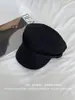 Artículo único dulce y fresco~Estilo old money temperamento retro simple gorra de equitación para mujer nueva primavera verano moderna gorra de pico adelgazante