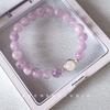 Pulseira de ametista natural de lavanda, pulseira para namorada de estudante, moda, temperamento simples, atmosfera elegante
