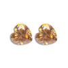 Moissanita chapada en amarillo con forma de corazón de 0.5-3 ct piedra suelta se puede equipar con código de cintura grabado GRA gema Wuzhou fábrica Mosan venta al por mayor