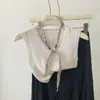 Bufanda de Lino y Seda Azul Tie-Dye para Mujer 2026 Primavera/Verano Nuevo Versátil Artístico con Cuentas Accesorio para el Cuello