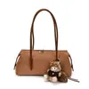 Otoño 2026 Vintage Simple Elegante Bolso de Mano Boston Bowling Bolso de Moda de Alto Valor para Viajes Cotidianos Bolso de Hombro para Mujer