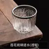Estilo japonês de vidro para construção de água Chá de lavagem engrossado copo de água redondo com tampa filtro doméstico chá cerimônia acessórios pote pequeno balde de chá