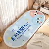 Alfombra de Piso de Gato de Dibujos Animados Linda, Manta de Sofá de Imitación Cachemira, Esterilla Refrigerante para Pies, Alfombra Larga para Mesita de Noche de Dormitorio, Esterilla para Ventana Abuhardillada de Balcón