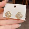 Brincos de pérolas com agulha de prata galvanizada em ouro real, estilo francês retrô, brincos leves de luxo e de alta qualidade
