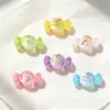Accesorios de resina de caramelo arcoíris con purpurina transparente, pinzas para el pelo DIY con pegamento de crema, accesorios para el pelo, fundas de teléfono, escenas de juguetes de comida en miniatura