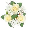 Castiçal de Hortênsia Rosa Guirlanda Decorações de Mesa Simulação Rosa Enfeites de Jantar à Luz de Velas de Véspera de Natal