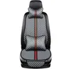 Alfombrillas de Cuatro Estaciones para Coche, Universales para Todas las Estaciones, Juego de Tres Piezas de Verano, Lino Simple Sin Correas, Cubreasientos de Cinco Plazas, Siete Plazas, Alfombrillas Cuadradas para Coche