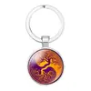 Acessórios estilo chinês Yin Yang Tai Chi Oito Trigramas Pegadas de Gato Pedra do Tempo Chaveiro Corrente de Chaveiro para Personalizar