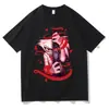 Camiseta Estampada Hazbin Hotels Alastor Verão Feminina Y2K