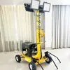 Veículo de Iluminação Móvel, Conjunto de Luzes de Trabalho Elevatórias Móveis, Iluminação de Canteiro de Obras com Gerador a Diesel e Gasolina 4,5/ 6m