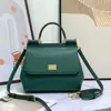 Nova Coleção Miss Sicily Estampa de Palmeira Simples Versátil Ombro Transversal Portátil Moda para o Dia a Dia Banquete Bolsa Feminina