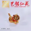 Linda Figura de Gato de Madera Tallada en Madera de Alcanfor, por Yi Ming Xian Yuan