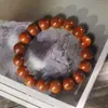 Cuentas Talladas de Madera de Azufaifo con Doce Caracteres Pintados en Dorado, Cuentas Budistas, Pulseras, Cuentas del Rosario, Escritura de la Cruz