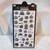 Pegatinas para Niñas 3D en Relieve Manzana Gato Negro Dibujos Animados Lindos Pegatinas Guka Elementos Divertidos para Diario