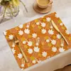 Temu Alfombrilla Decorativa de Otoño para Acción de Gracias Estampado de Calabaza Vajilla Esterilla Aislante Simple y Versátil Alfombrilla de Mesa para Comedor Occidental