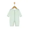 Macacão de Verão para Bebê Jacquard Floral Macacão Fino para Meninos e Meninas Recém-nascido Macacão de Engatinhar Roupa para Ar Condicionado