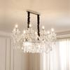 Lustre de cristal para sala de estar Luxo europeu elegante casa LED Villa americana Hall sala de jantar quarto escritório lâmpadas