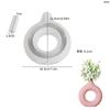 Molde de Silicona para Jarrón Nórdico de Resina DIY con Círculo Hueco, Adorno de Yeso Oval Rayado, Molde para Jarrón para Arreglo Floral
