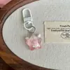 Llavero de Corazón Girly de Dibujos Animados Hielo Translúcido Brillo Fino Nube Estrella Adornos Llavero ins Colgante para Mochila de Estudiante Encanto para Bolso