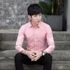 Camisa blanca de primavera y otoño para hombre, de manga larga, moderna, de negocios, ajustada, estilo coreano, elegante, camisa de vestir profesional para hombre, moderna