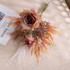 Chunhua Qiushi Rosa Flor Artificial Escrita a Mano Diseño de Decoración Boda Ramo para Sostener Decoración de Pared Colgante de Pared CF01337