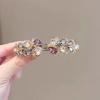 Espiga de Trigo de Cristal com Diamantes Exquisitos Novo Grampo de Cabelo Grampo de Cabelo Meio Preso de Alto Padrão Clipe de Uma Palavra Clipe de Mola Fashionável Clipe Horizontal Elegante