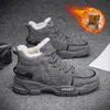 Zapatos de Algodón Cálidos Engrosados de Terciopelo de Invierno para Hombre Zapatos de Trabajo Impermeables Antideslizantes Martin para Obra Protección Laboral Zapatos de Moda