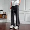 Pantalones finos de seda helada para hombre de verano, pantalones jogger transpirables de malla, pantalones largos casuales para hombre