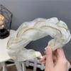 B187-1 Faixa de Cabelo Trançada Torcida de Organza com Strass Aumento Estéreo Caveira com Dentes Acessórios de Cabelo de Fada Fivela de Cabeça Transfronteiriça