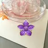 Pendente de Flor de Cerejeira Grande de Cinco Pétalas com Gotejamento de Óleo em Liga Metálica Acessórios para Joias DIY Acessórios para Chaveiro Corrente de Celular Materiais Atacado