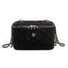 Bolsa quadrada pequena de alta qualidade com fragrância suave, estilo fashion, portátil, para lazer, para o trabalho, versátil, cor sólida, bolsa mensageiro