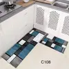 Alfombrilla de suelo de tierra de diatomeas estilo nórdico minimalista transfronteriza, resistente a la suciedad y fácil de limpiar, alfombrilla de cocina, juego de dos piezas de tira larga, alfombrilla para pies de cocina