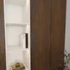 Fábrica de guarda-roupas sob medida para casa inteira em Moganshan, painel ecológico, porta de armário de vidro minimalista, porta a porta para armário de teto, aparador