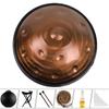 Lufing Disco de Mano Tambor de Mano Handpan Disco de Mano 440 Hertz 432 Hertz Forjado a Mano Tambor Etéreo Tambor de Lengüeta de Acero
