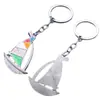 Llavero de Velero con Goteo de Aceite de Colores, Colgante de Llave Deportivo de Velero para Playa, Modelo Más Vendido Conmemorativo de Verano Transfronterizo