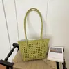Tejido de gran capacidad hueco nuevo conjunto casual de moda de dos piezas madre e hijo bolso de hombro único para ir al trabajo bolso tote de axila
