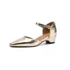 Sandalias Elegantes Estilo Hepburn sin Espalda con Tacón Oculto de 4 cm, Disponibles en Cuatro Colores Versátiles, con una Sola Tira y Diseño Cómodo