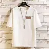 Camisetas de Verano para Hombre de Manga Corta, Estilo Nuevo, Manga Media, Tendencia Ins, Holgadas, Transpirables, Tops para Hombre, Camisetas de Manga Corta para Hombre