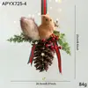 Colgante decorativo de piña de Navidad, para colgar en puertas y paredes, ambientación, adorno colgante DIY con temática de bosque, decoración colgante de estilo pastoral
