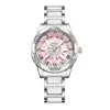 Reloj de Cerámica de Girasol Nuevo Reloj de Nicho de Lujo Ligero para Mujer Moda Completamente Automático Reloj de Cuarzo Genuino para Mujer